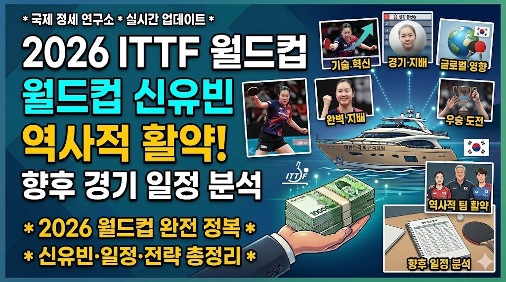2026 ITTF 월드컵 신유빈의 역사적 활약과 향후 경기 일정 분석