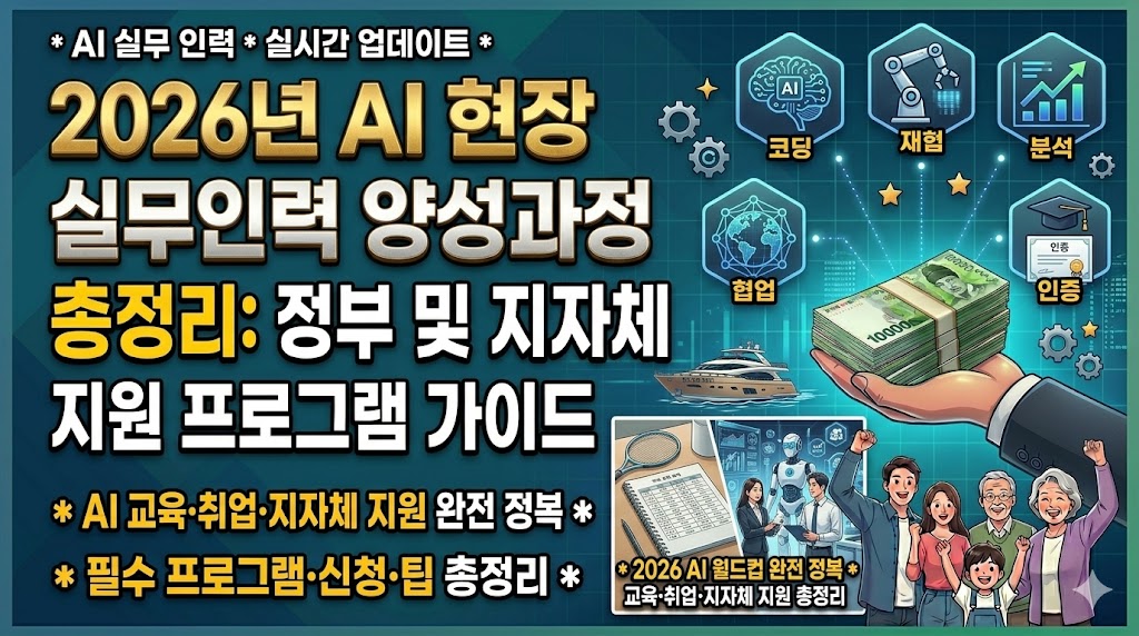 2026년 AI 현장 실무인력 양성과정 총정리: 정부 및 지자체 지원 프로그램 가이드
