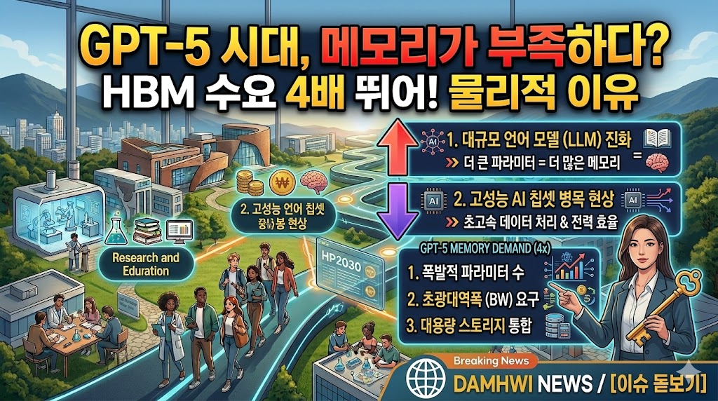 GPT-5 시대, 메모리가 부족하다? HBM 수요가 4배 뛰는 물리적 이유