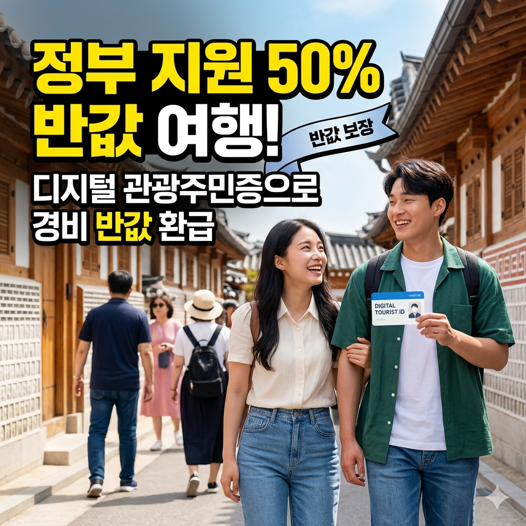 여행비 절반 돌려받기: 디지털 관광주민증 50% 페이백