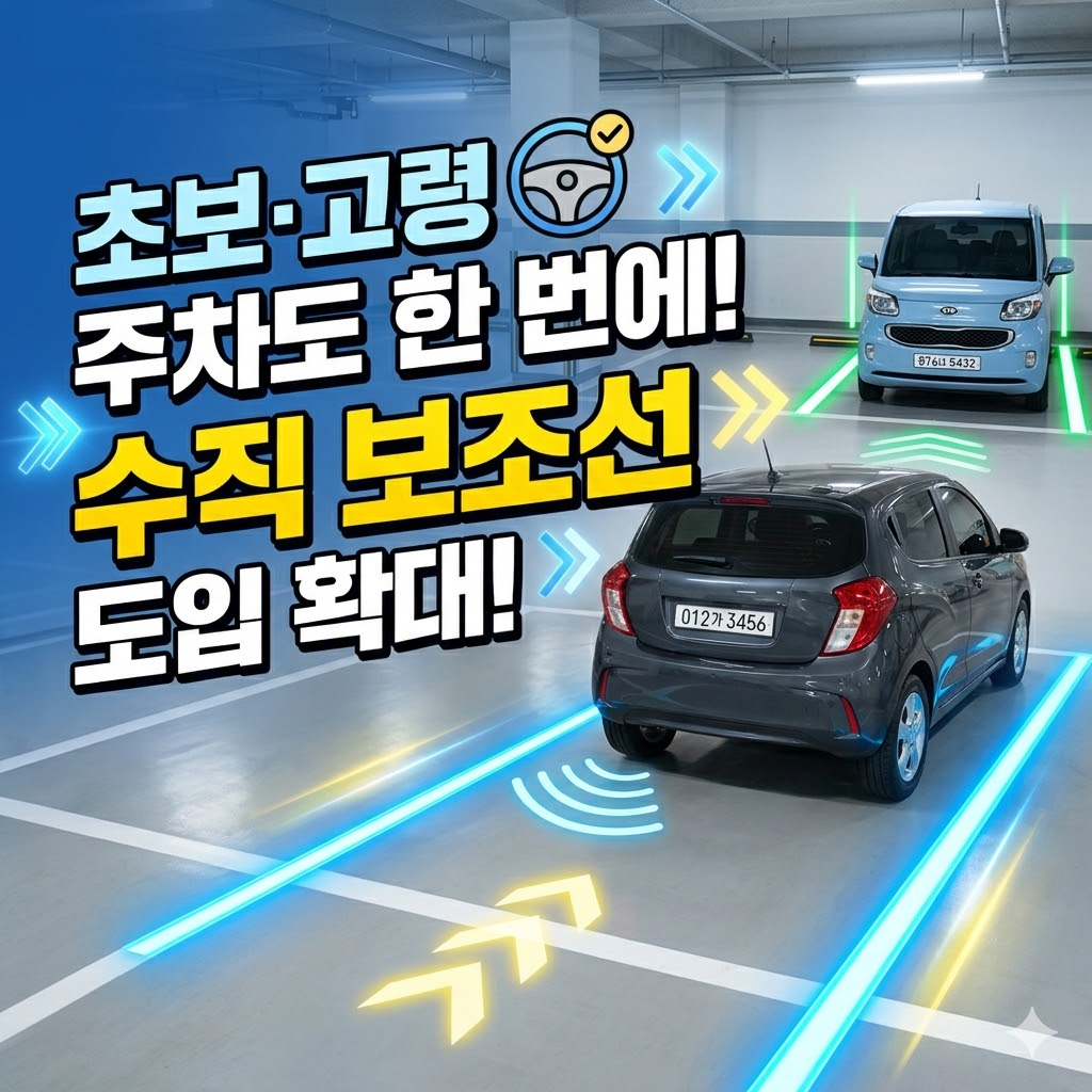 주차 초보 필수! '수직 가이드라인' 도입 확대